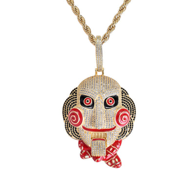 Clown Mask Moissanite Pendant