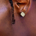 Iced Out Octagonal Earrings