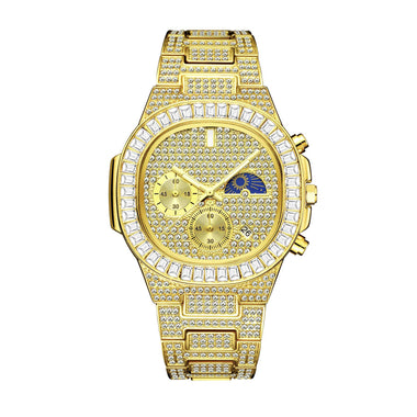 Iced Out Moissanite Watch