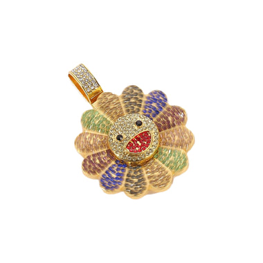 Iced Out Sunflower Pendant