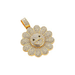 Iced Out Sunflower Pendant