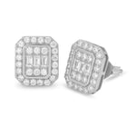 Iced Out Octagonal Earrings