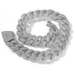 24mm Iced Out Cuban Chain Necklace