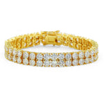 Iced Out 2 Rows Moissanite Tennis Bracelet