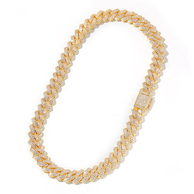 14mm Iced Out Cuban Chain Necklace