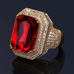 Iced Out Ruby Ring