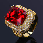 Iced Out Ruby Ring