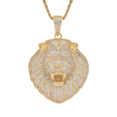 Lion Moissanite Pendant