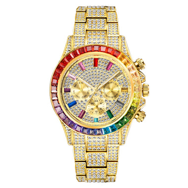 Iced Out Moissanite Watch