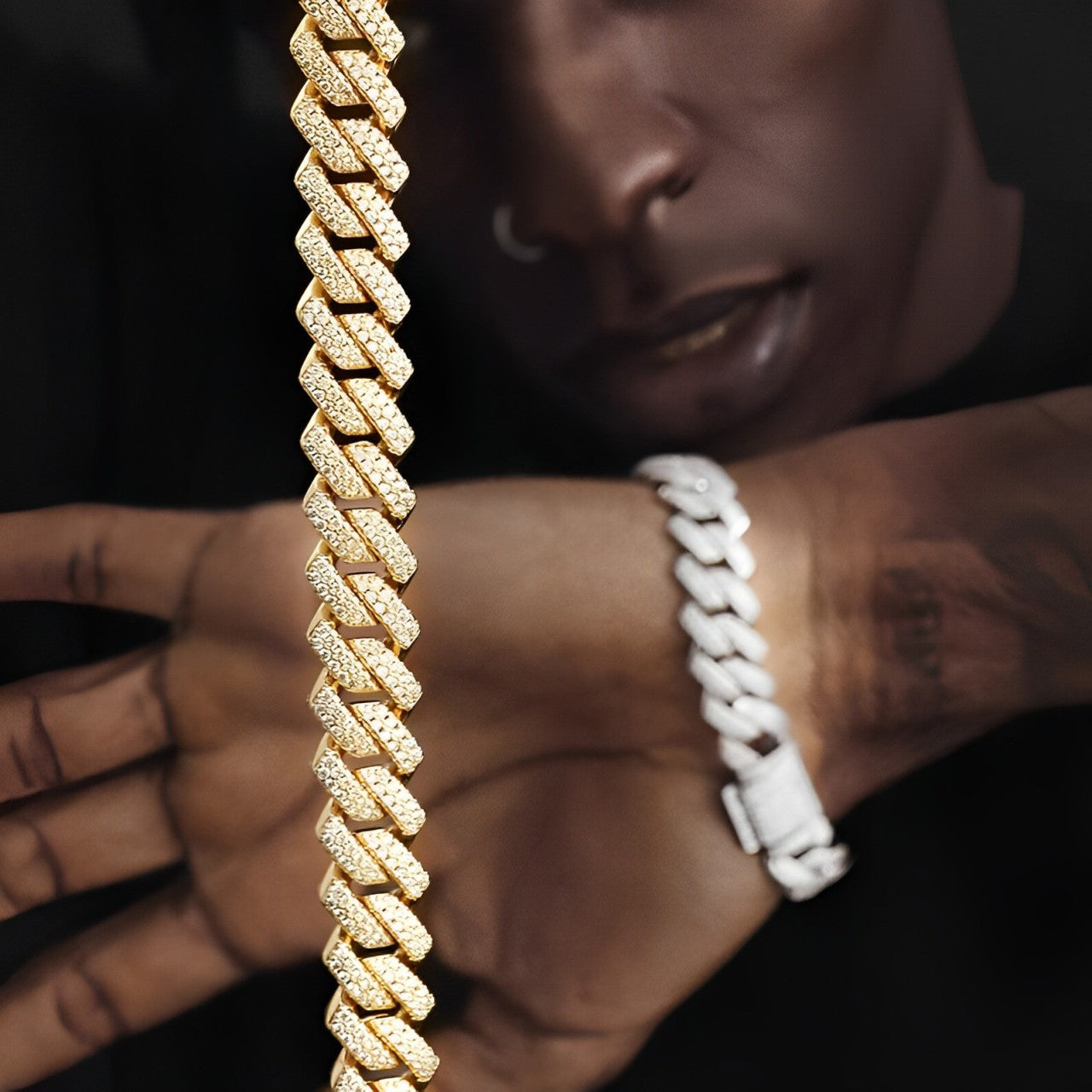 14mm Iced Out Cuban Chain Bracelet