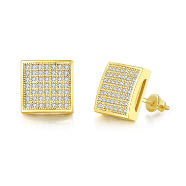 Iced Out Square Shape Earrings