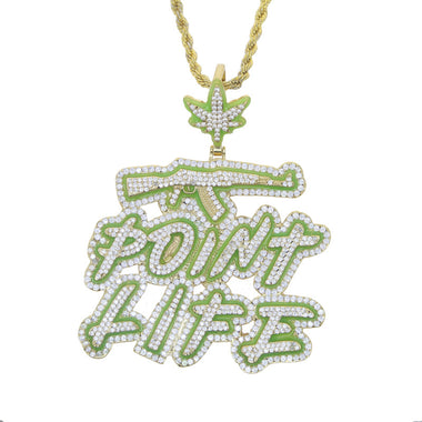 Iced Out Glowing POINT LIFE Pendant