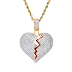 Break Heart Moissanite Pendant