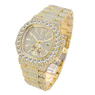 Iced Out Moissanite Watch