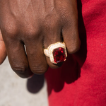 Iced Out Ruby Ring