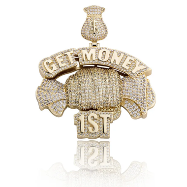 Iced Out GET MONEY  Pendant