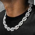 15mm Baguette Cuban Chain Necklace